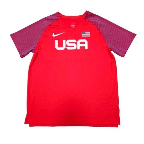 Nike Pro Team Elite USA Olympic Made In USA Shirt XL AO8670 602